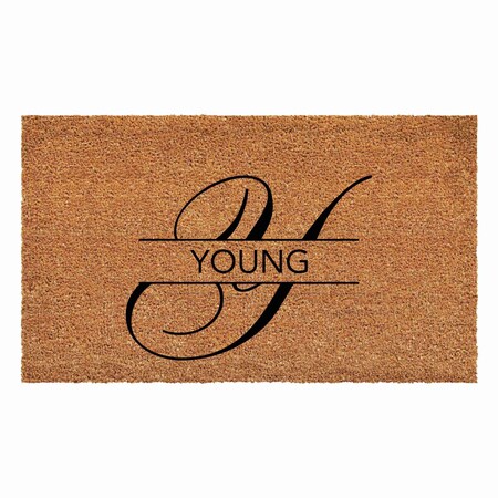 Calloway Mills Personalized Door Mat, Black, Natural, 24 in W x 48 in L 111072448